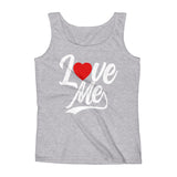 Ladies' Tank-Love Me Heart in Text
