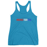 Women's Racerback Tank-#RESPECTYOURFLAG