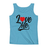Ladies' Tank-Love Me with heart in text