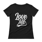 Ladies' Scoopneck T-Shirt-Love Me