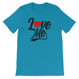 Short-Sleeve Unisex T-Shirt-Love Me heart in text