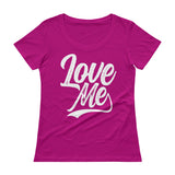 Ladies' Scoopneck T-Shirt-Love Me