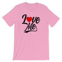 Short-Sleeve Unisex T-Shirt-Love Me heart in text