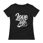 Ladies' Scoopneck T-Shirt-Love Me