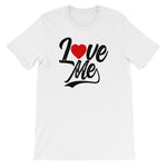 Short-Sleeve Unisex T-Shirt-Love Me heart in text