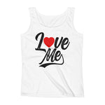 Ladies' Tank-Love Me with heart in text