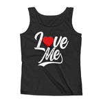 Ladies' Tank-Love Me Heart in Text